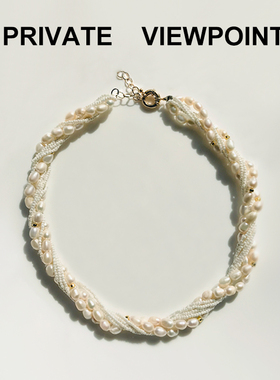 私人观点天然珍珠vintage复古风两用百搭精致多层次手工质感项链