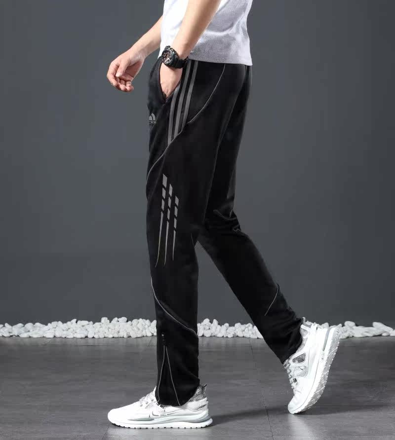 运动速干透气跑步健身小脚拉链裤