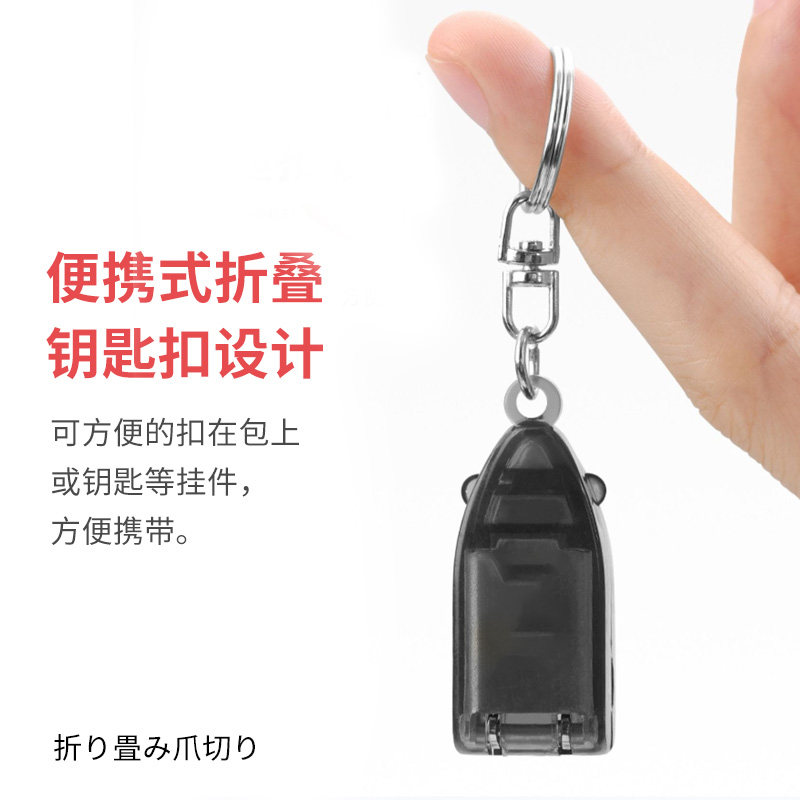 不锈钢翻转便携创意变形金刚指甲钳迷你折叠指甲刀指甲剪钥匙挂件