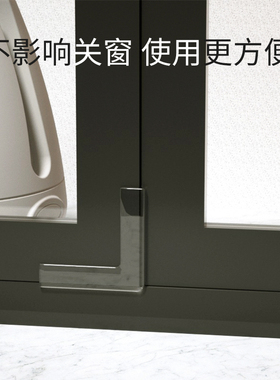 8个断桥铝窗户防撞角防磕碰硅胶儿童窗角防碰头保护套黑灰色透明