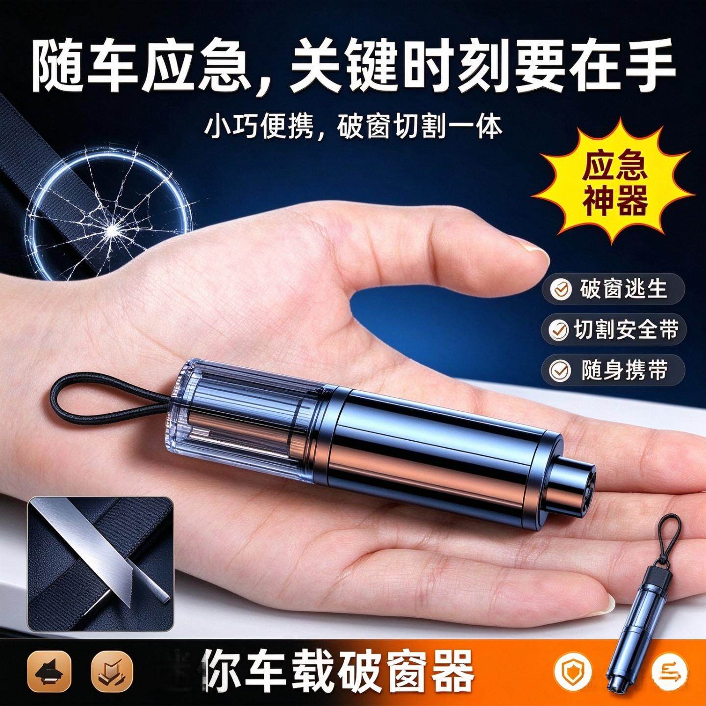 汽车破窗器加安全带切割刀二合一