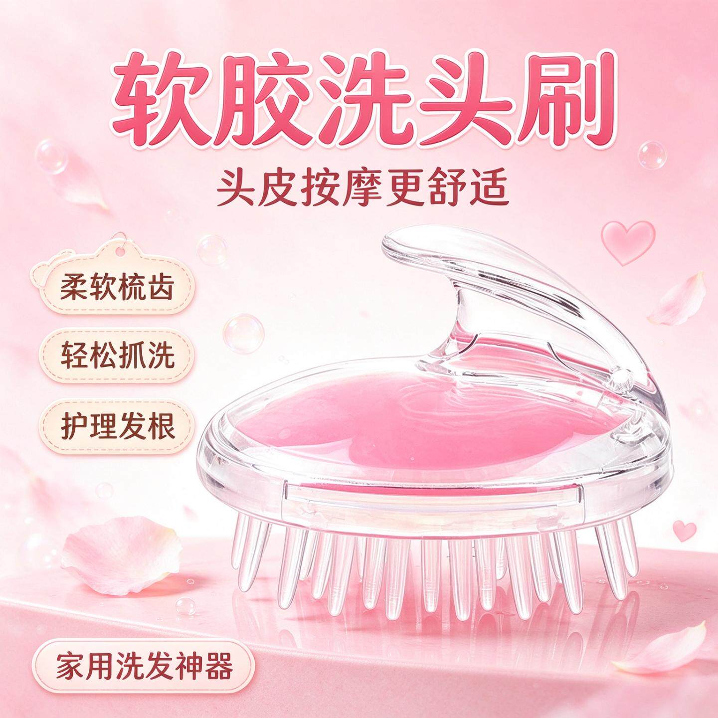 依晓凡软胶洗头梳头皮按摩