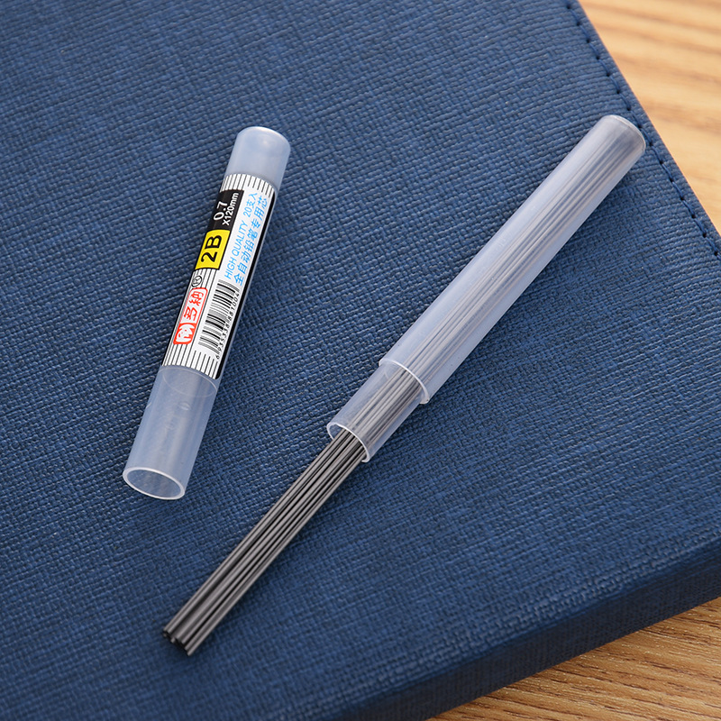 自动铅笔芯按动式铅笔芯HB0.5mm不易断自动铅芯0.7按动铅笔替换芯