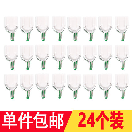 24超粘挂钩浴室门后贴墙无痕免钉挂钩厨房强力壁挂粘胶粘钩挂衣钩