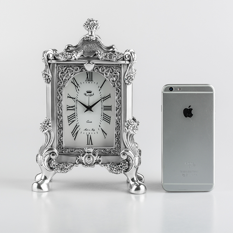 意大利进口座钟树脂镀银钟表欧式宫廷复古时钟精工雕刻钟收藏佳品