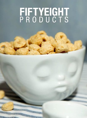 德国进口表情碗Tassen陶瓷卡通沙拉碗3D硬瓷白色搞怪马特碗饭碗