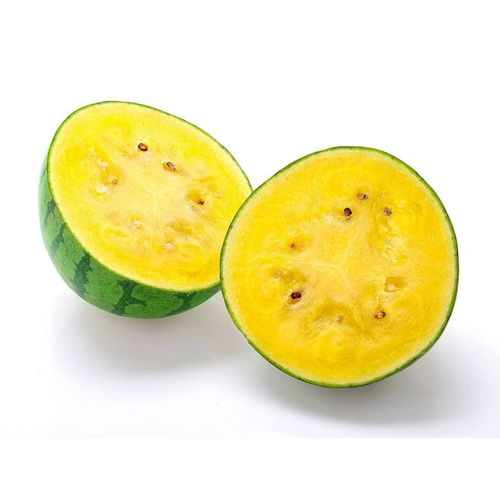 Семена арбуз радуги, кремово -желтый, как радуга высокий сахар с высоким сахаром, супер супер сладкий четыре сезона, посеянный весенний сезон, сеять семена арбуза