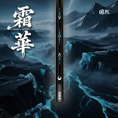 国熙新款霜华小头中式黑八斯诺克球杆一体通杆