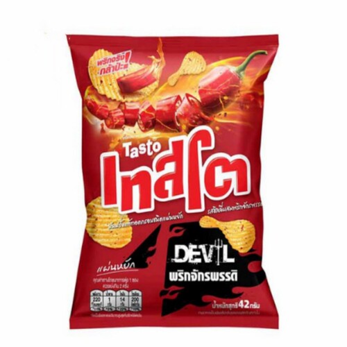 泰国tasto咖喱魔鬼辣椒原味薯片