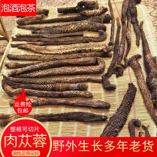 新疆特级肉苁蓉整根中药材切片大芸滋补泡酒料野外生长荒漠油苁蓉