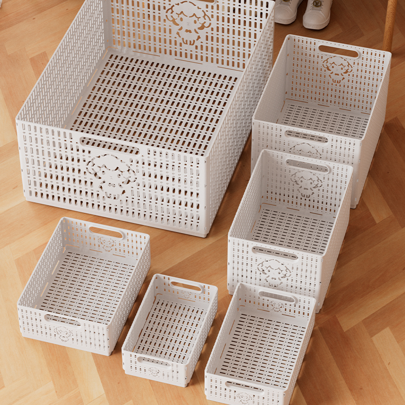 多功能收纳箱家用储物箱宿舍可折叠整理筐厨房杂物零食桌面收纳盒