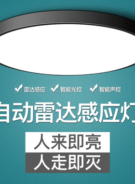 智能吸顶灯LED过道走廊灯具楼梯灯入户玄关声控灯雷达人体感应灯