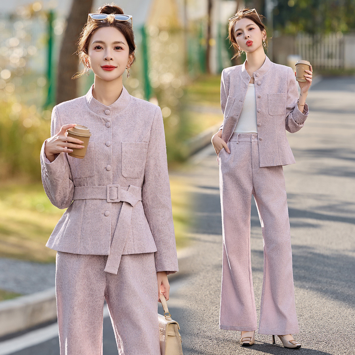 时尚气质套装女款爆款2026新款春秋妈妈时尚一整套穿搭春装贵夫人