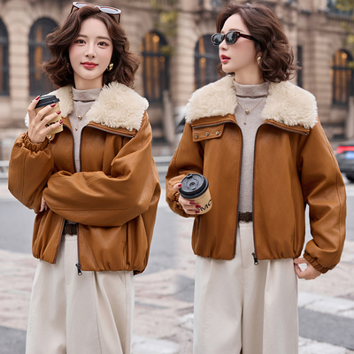 皮衣女款2025新款今年流行爆款