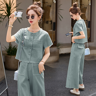 2026年夏季 两件套时尚 洋气百搭减龄舒适今年流行中年妈妈套装 新款