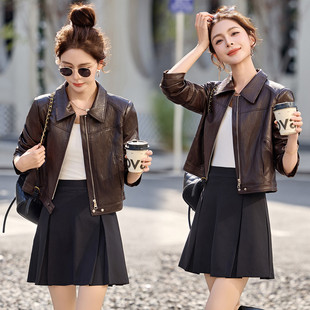 皮衣2026新款今年流行爆款春装巨好看皮褂子皮夹克外套春秋小个子