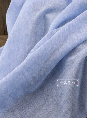清仓处理蓝色 粉色炒色天丝锦棉布料 夏季清新连衣裙汉服服装面料