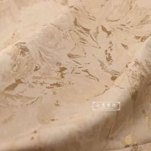 金粉世家 大牡丹织金色织提花布料 筋骨感港风旗袍汉服设计师礼服