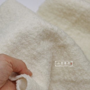 米白色 秋冬款 圈圈纯羊毛羊羔毛布料 外套大衣保暖时装面料