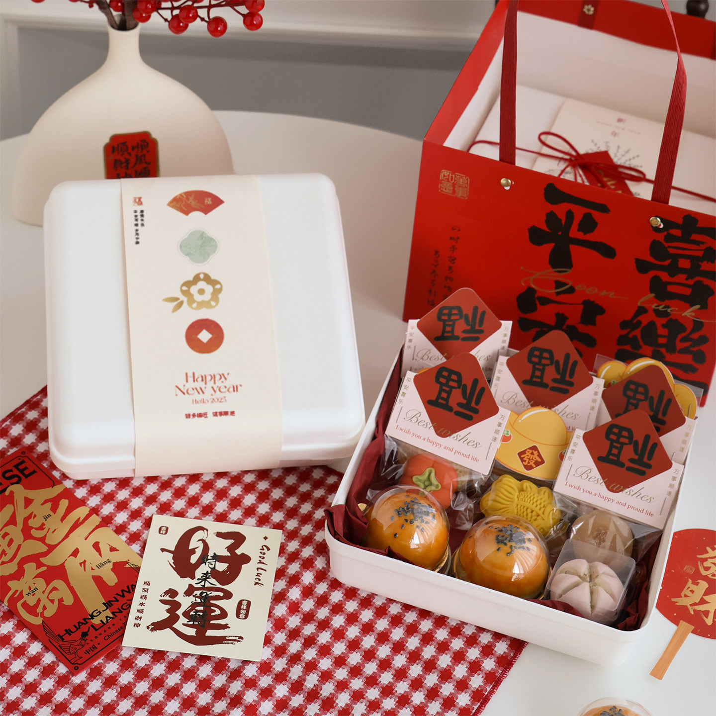 新年中式糕点可降解纸浆礼盒定制