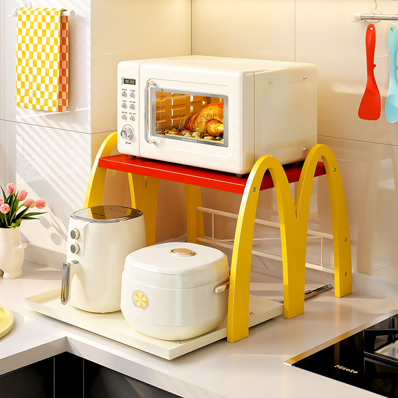 弗林斯厨房微波炉电饭煲置物架多功能放烤箱台面电器抽拉式收纳架,厨房/烹饪用具,微波炉置物架,淘宝优惠券,粉丝福利购,淘宝优惠卷