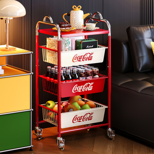 弗林斯多巴胺沙发边几置物架小推车客厅移动茶几高颜值零食收纳架