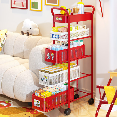 免安装夹缝抽拉零食推车