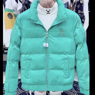 冬季新款男网红棉服外套韩版立领羽绒棉男士短款加厚防水棉衣亮面