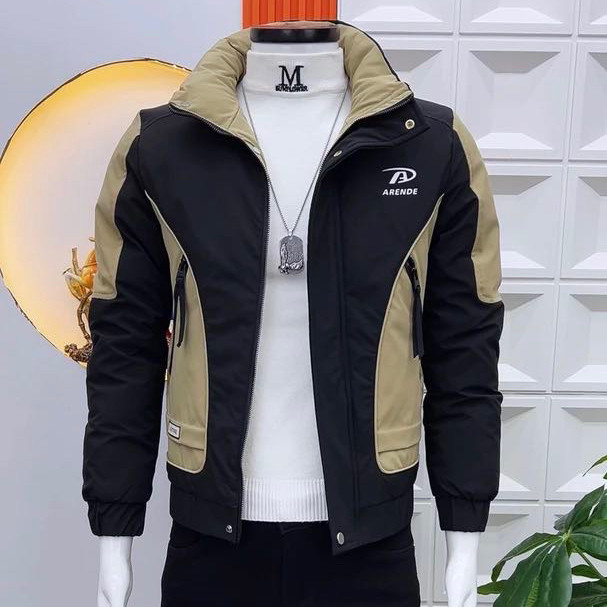 2026新款男士棉服外套冬季时尚韩版修身拼色高级感立领保暖上衣潮