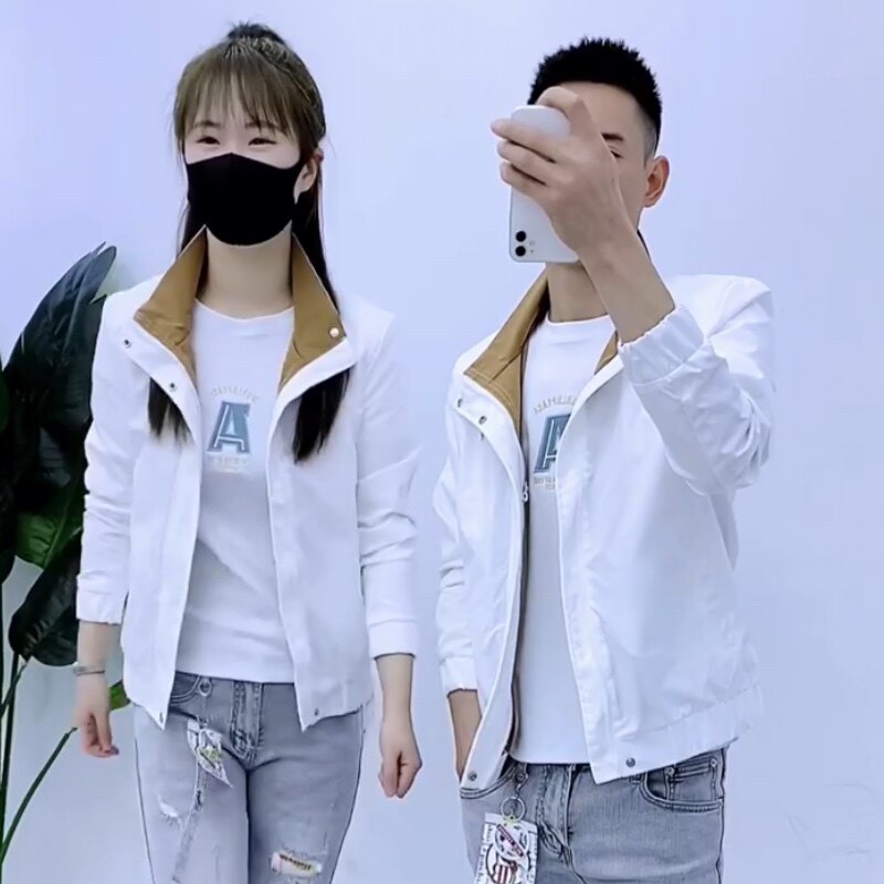 拼色外套情侣·翻领4季修身