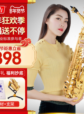 泰山萨克斯乐器中音萨克斯风TSAS-6000专业级适合初学考级降e调