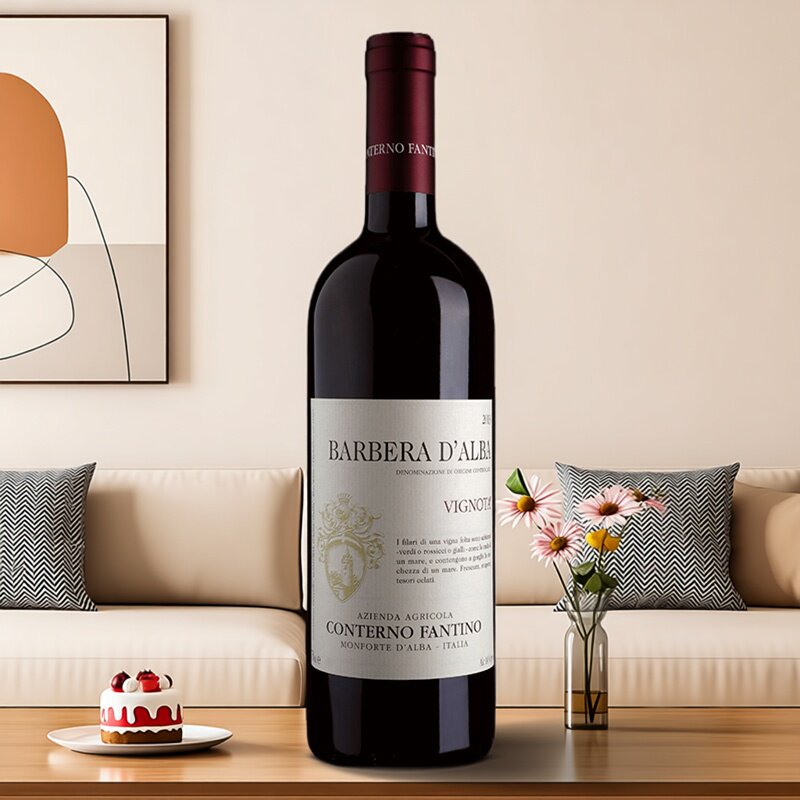 意大利DOC级红酒原瓶进口干红康梵天诺庄园(巴贝拉)红葡萄酒750ml