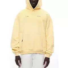 European Trendy Brand, Unisex Early Spring High-Weight Terry Cotton Eagle Print Oversized Hooded Short Sweatshirt
