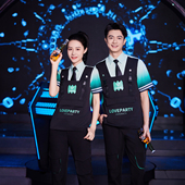 夏季 龙丽儿新酒吧服务员工作服短袖 夜场音乐娱乐会所PARTYKTV套装