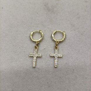 十字架耳环 包邮 B12 满29元