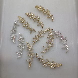 B13 满29元包邮  铜件镶嵌锆石配件 有瑕疵