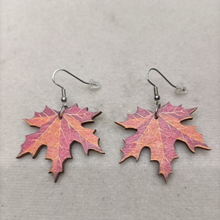 木头耳坠 包邮 B12 满29元