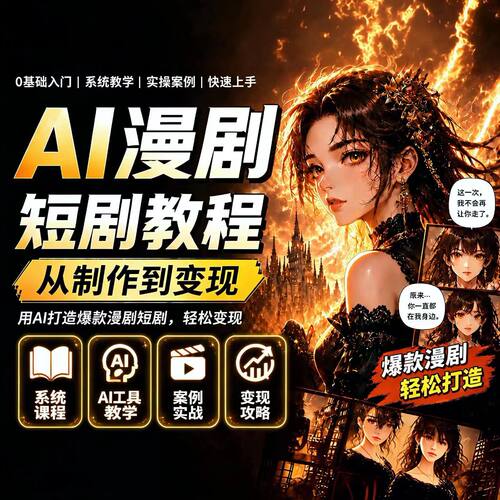 2026漫剧ai短视频生成与制作入门到精通教程seedance2即梦课程