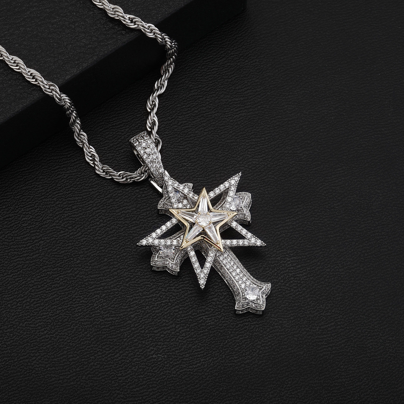 ICEBLING可旋转五角星十字架