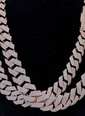 高端定制18MM纯银莫桑项链