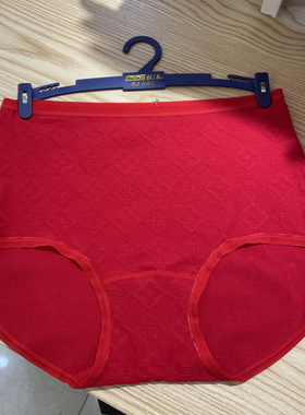 新一系YJ65379新1系女大红喜庆新年本命年提花福字四叶草高腰内裤