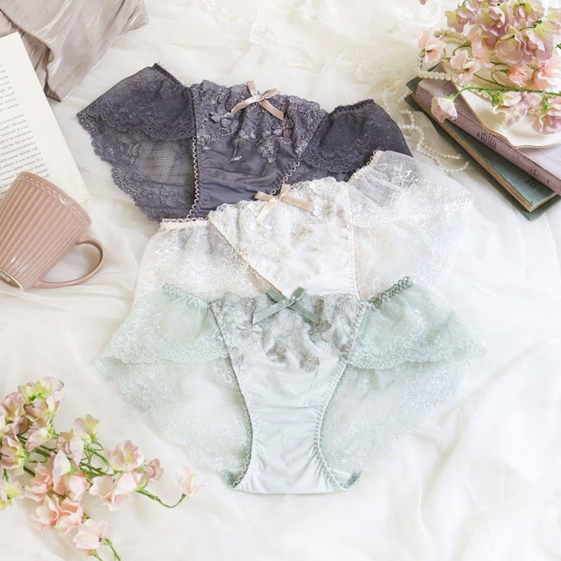 Risa Magli优丽娜娜包臀蕾丝三角裤性感少女士蕾丝低腰内裤464