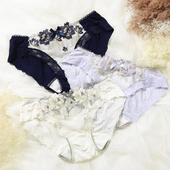 买四免一 RisaMagli低腰三角裤 生理裤 月经期防漏内裤 刺绣414
