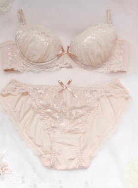 优丽娜娜聚拢2型圆盘浅肤少女内衣内裤文胸套装可拆肩带816GH80