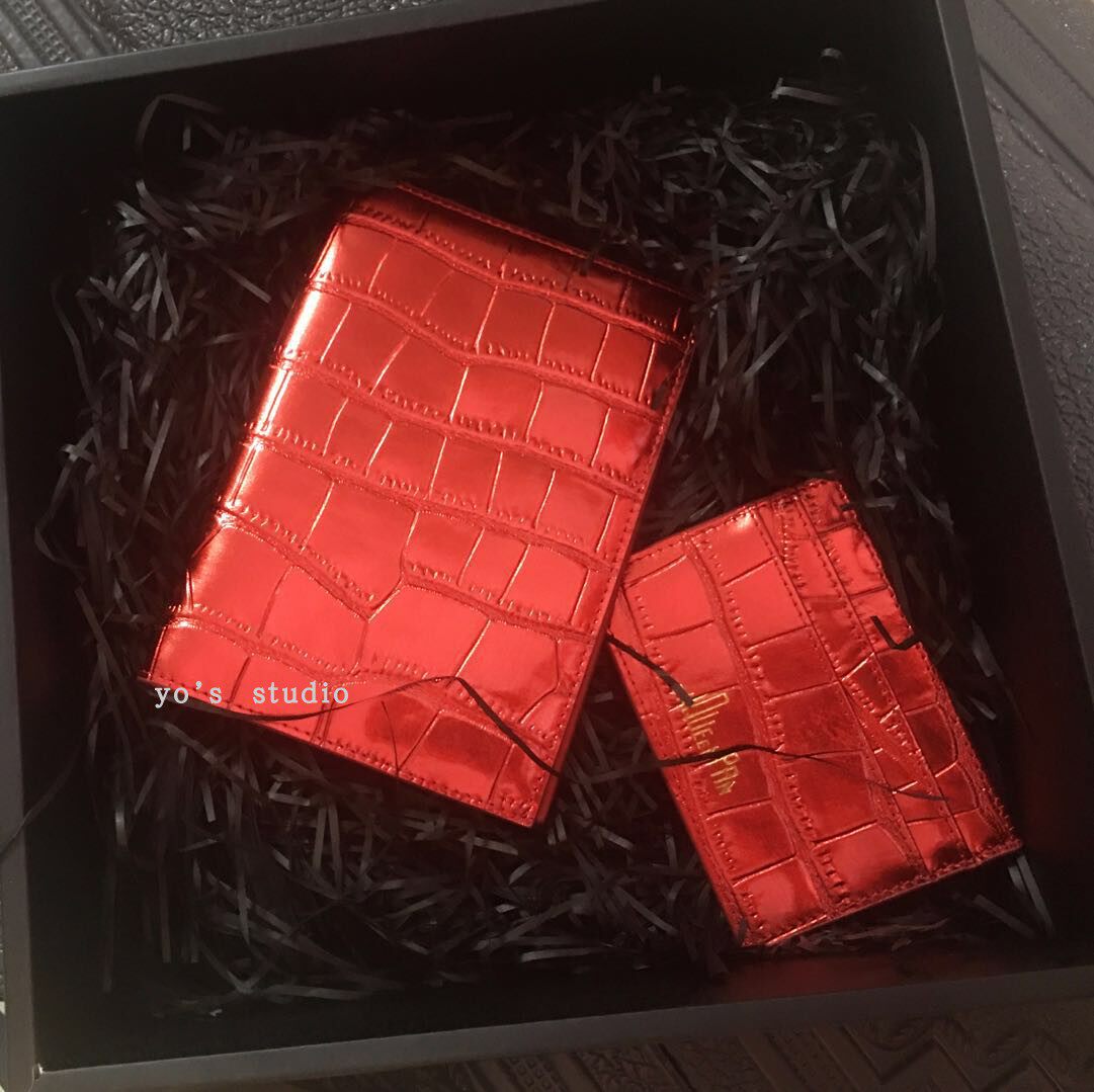 dnqueenpan新年大红色鳄鱼纹机票