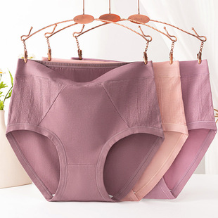 透气 收腹防漏高腰加肥加大三角裤 中老年妈妈内裤 纯棉裆部舒适大码