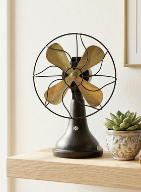 ZAKKA杂货树脂工艺做旧复古电风扇装饰摆件家居咖啡厅酒吧前台