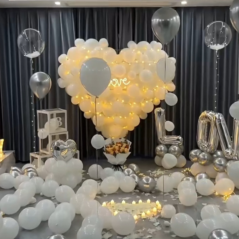 网红求婚布置室内高级氛围感表白神器道具室内浪漫创意用品场景