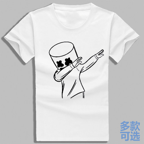 MARSHMELLODab夜店电音舞曲alanEDM百大DJ纯棉短袖t恤衫半袖衣服