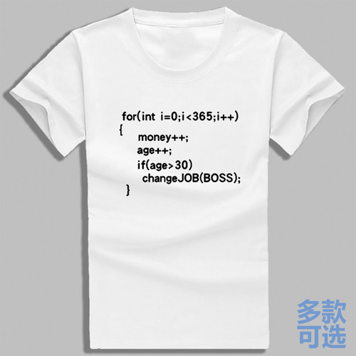 程序猿员github网红IT编程Python职场社畜996ICU2T恤短袖男女衣服